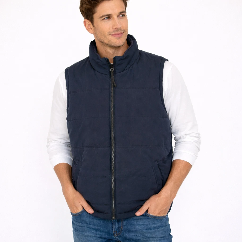 Weatherproof Vintage Maritime Blue Zip-Up Insulated Puffer Vest Sz XL Gift