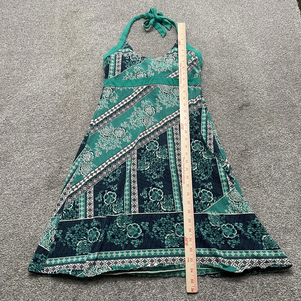 Patagonia 连衣裙女式中号吊带有机棉氨纶迷你花卉夏季 — 第 3/4 张图片