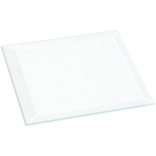 Plymor 3" Square, 3mm Thick Beveled Clear Glass