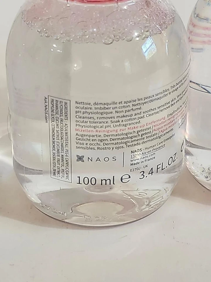 LOTE DE 3, Bioderma Sensibio H2O - 3,4 fl oz - 100 ml tamaño de viaje Foto 3 de 4