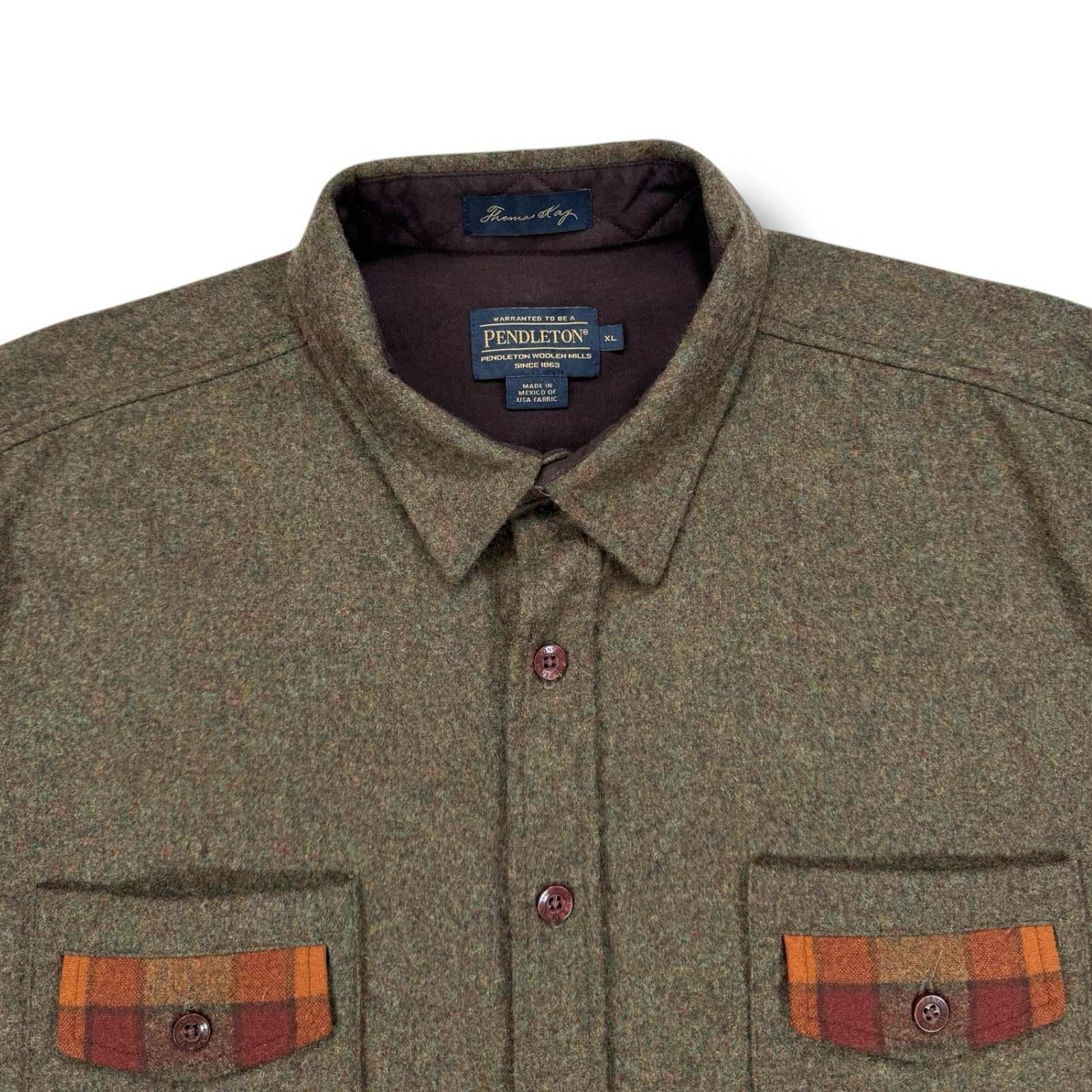 Pendleton Wool Button Down Board Shirt Thomas Kay… - image 2