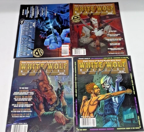 Lot of 4 White Wolf Magazines #'s 45,46,47,48  Masquerade Earthdawn Borderlands