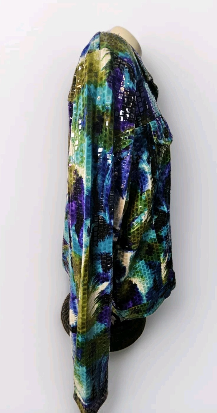 Notations Blazer Jacket Womens Large Button Up  P… - image 5