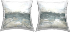 Abstract Grey Landscapes Throw Pillow - 18x18 Indoor Accent Cushion