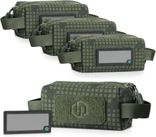 Loose Sacs 4-Pack Tactical Ammo Pouch Firearm Ammunition Carrier Bag, ID Patches