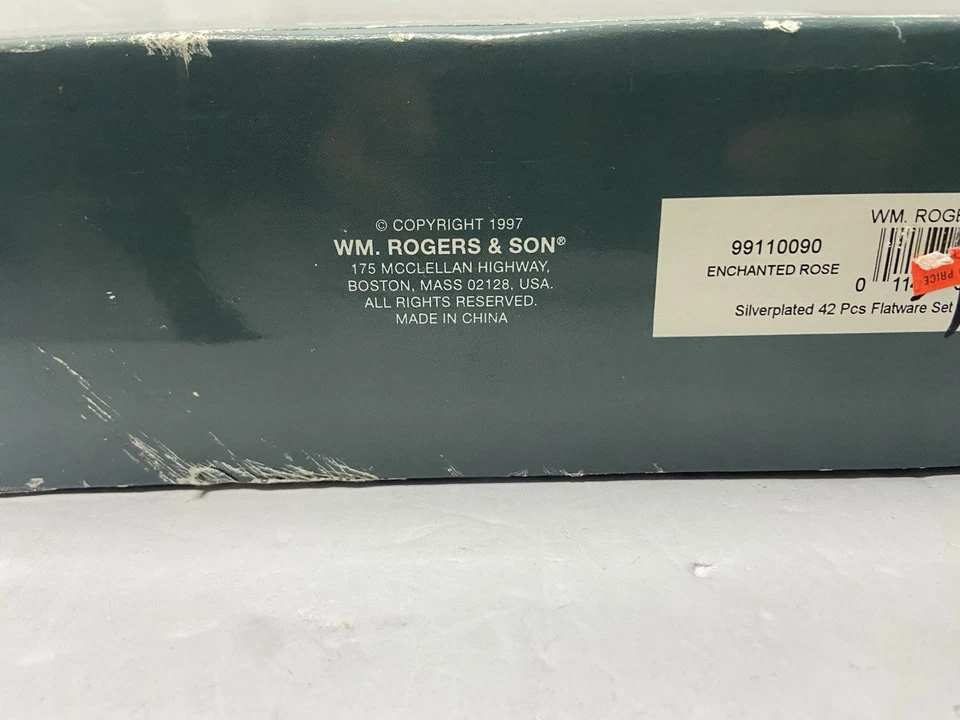 Juego de cubiertos enchapados 42 piezas Enchanted Rose de WM Rogers & Son con caja original Foto 3 de 4