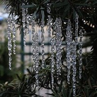 Christbaumschmuck AnhäNger Acryl Eiszapfen Deko Weihnachtenbaum 25 StüCk 13Cm