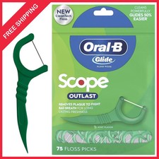 Oral-B Glide Complete Floss Picks, Dental Floss Picks, Scope Outlast, 75-ct..