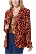 IMAN Global Chic Womens Animal Print ButtonFr...