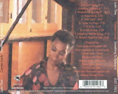CARMEN LUNDY - SOMETHING TO BELIEVE IN NEW CD