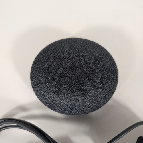 Google Home Mini 1st Gen Model H0A Grey & Orange w/ Power Cord Tested Working - Picture 2 of 4