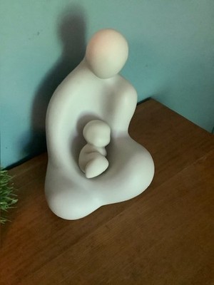 LADO MOTHER & CHILD SCULPTURE POLISHED MARBLE FROM ART de LUXE STUDIO NEW YORK