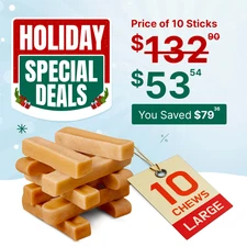 2 lbs LARGE Himalayan Yak Dog Chew -Natural, Premium Cheese Dental Chews for dog