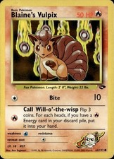 Pokemon Blaine's Vulpix 66/132 Gym Challenge MP