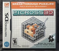 PICROSS 3D PUZZLES NINTENDO DS VIDEO GAME TESTED CIB