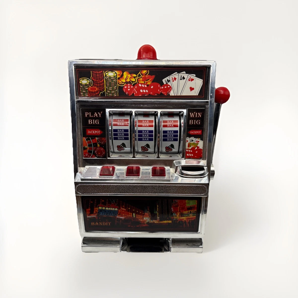 Vegas Bandit スロットマシン Bandit Mechanical Casino Slot Machine Bank w/ Sounds Lights Vegas