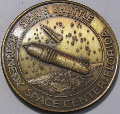 SPACE SHUTTLE KENNEDY SPACE CENTER THE NEW ERA SPACE EXPLORATION MISSION COIN