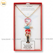 NEW True to Form Nurse Doctor Badge Holder Heart Valentine Holiday Christmas NIB