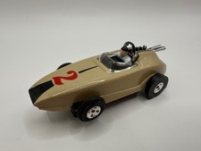 Vintage Aurora Slot Car HO Grand Prix T-Jet Dark Tan With Black Stripe "2"