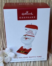 2024 Hallmark IT'S HOLIDAY POTTY TIME Ornament TODDLER Potty Training Toilet