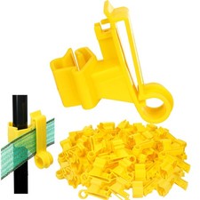 100 Pcs T-Post Poly Tape Insulator Large Snap T-Post Holding Electric Fence I...