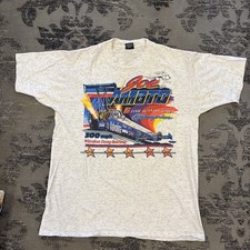 Vintage 1993 Joe Amato 5 Time Winston Drag Racing Champion Graphic Shirt Size L