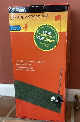 GOLF CHIPPING & DRIVING MAT With Built In Range Tee  1ft W x 2ft L New In Box
