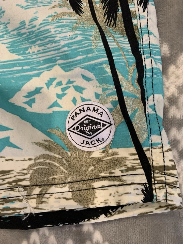 Pantalones cortos de natación Panama Jack Surf Board para hombre talla 34 Foto 2 de 4