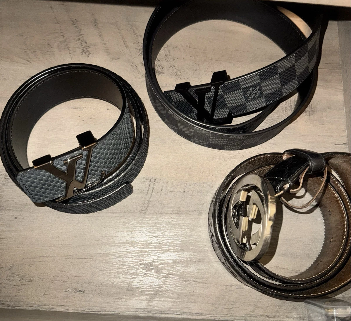 Louis Vuitton Black Belts for Men for sale | eBay