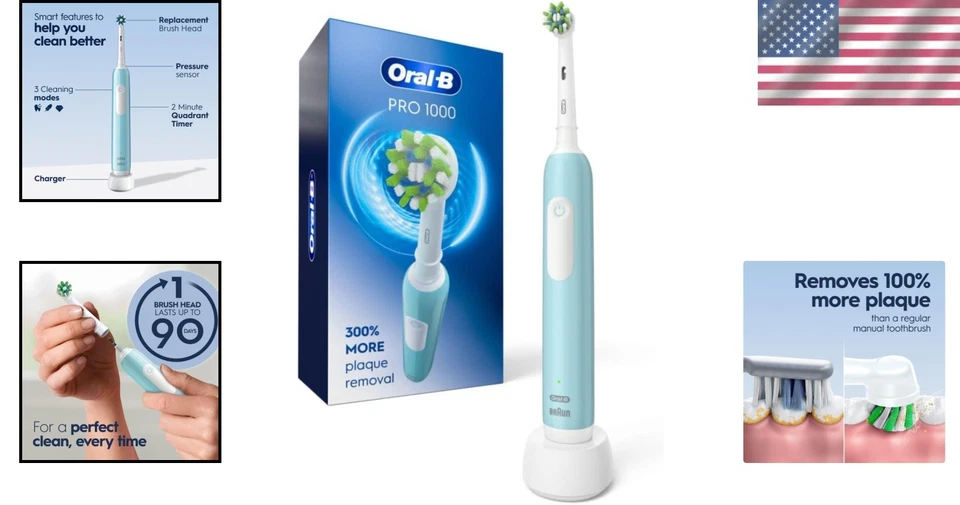 Cepillo de dientes eléctrico recargable con modo de limpieza Sensi para un cuidado suave Foto 2 de 4