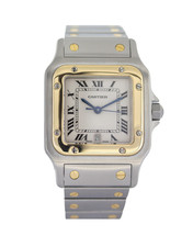 Cartier Santos Galbee 1566 Ladies Watch 18k Gold 28mm Serviced and Polished