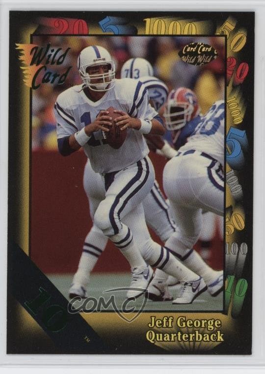 1991 Wild Card 10 Stripe Jeff George #1 6o3
