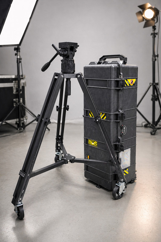 Kessler K Pod Tripod with Hercules Head & Wheels and Pelican 1740 case