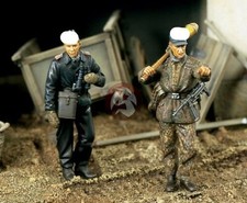 1/35 Scale WWII German Soldiers Resin Figures (2) Infantry & Officer Set ONLY