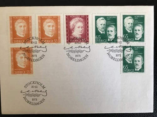 SWEDEN - 1971 NOBEL PRIZE WINNERS FIRST DAY COVER SG 670 - 672