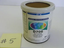 NOS- 1 Quart PPG GLOBAL REFINISH SYSTEM  D706 MID CHROME -DG - DIRECT GLOSS