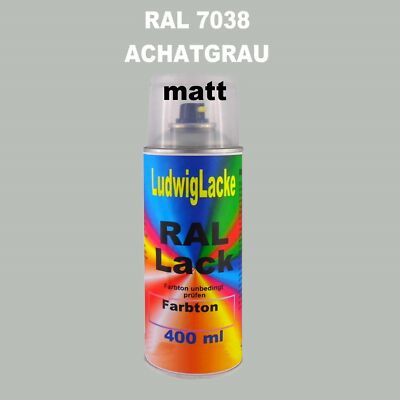 1x Spraydose 400ml 1K Autolack RAL 7038 Achatgrau Kein Klarlack Acryl Glanz