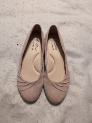 Walk With Me By Coldwater Creek Pink Leather Ballet Flats Size