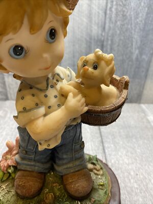 Montefiori Collection Italian Design Boy In Garden With Bucket And