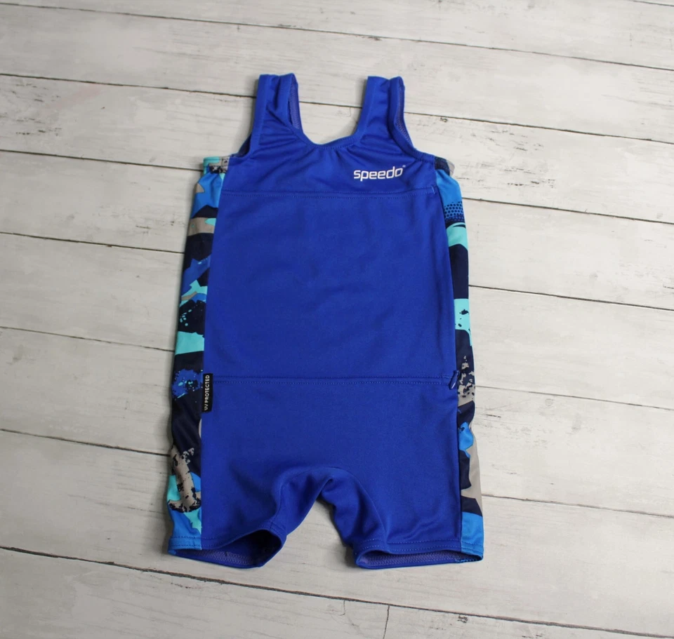 Traje de baño Speedo bebé niño 1 pieza talla 12-24 meses rashguard flotación traje húmedo Foto 2 de 4