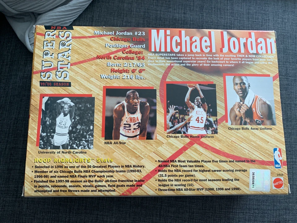 Mattel Michael Jordan NBA Then and Now Collection Figures (1999) NIB - Image 2 of 2