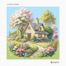Country Cottage Needlepoint Kit or Canvas