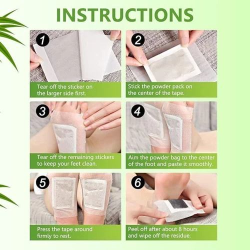 200 x Detox Foot Patches Pads Body Toxins Feet Slimming Cleansing Herbal Patch - Bild 12 von 13
