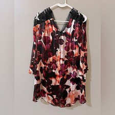 Guess Women's Floral Bellissa Strappy Shoulder Dress Floating Orchids XS NWT