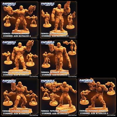 Alien Neutralizer Miniatures | Aliens Vs Skull Hunters | Sci-Fi Miniature | Paps