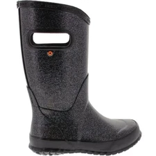 Bogs Z35112* Girls Black Rainboot Glitter Rain Pull-On Boots Size 4 M