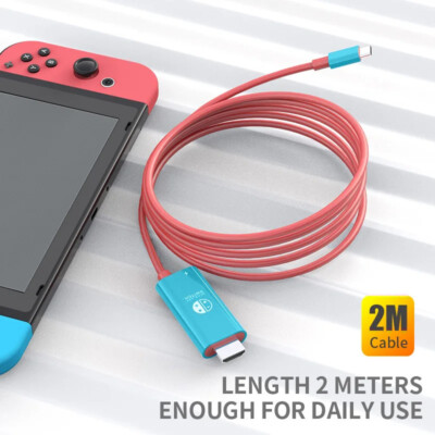 HDMI für Nintendo Switch USB-C Bildschirm Übertragung an Fernseher / TV, 2m lang