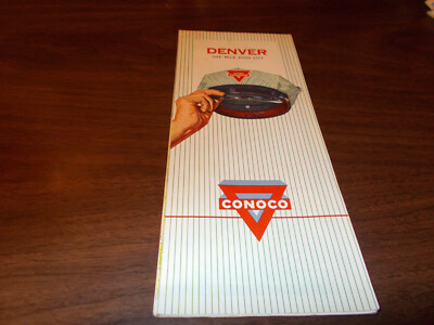 1962 Conoco Denver Vintage Road Map