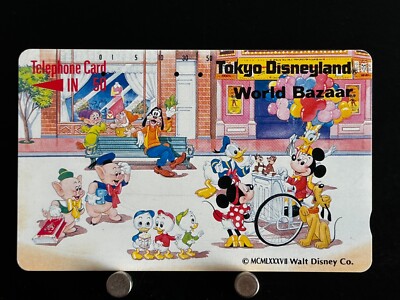 Mickey Minnie Donald Pluto Goofy Telefonkarte gebraucht JAPAN Disney Japanisch J