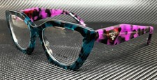 PRADA PR 09YV 06Z1O1 Teal Tortoise Green Wome...
